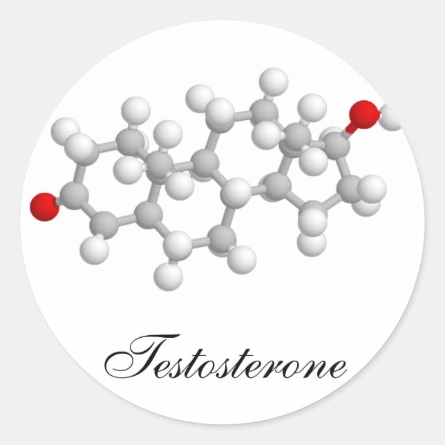 Testosterone Classic Round Sticker (Front)