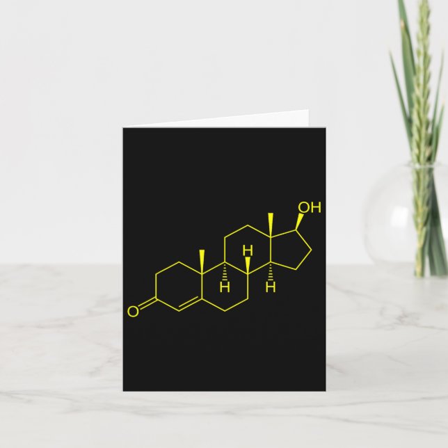 Testosterone Molecule Biology Science Bodybuilding Card (Front)