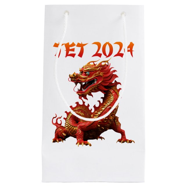 Tet 2024 Year of the Dragon Vietnamese New Year Small Gift Bag (Front)