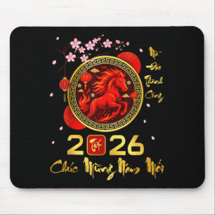 Tet 2026 Vietnamese Year Horse Lunar Chinese New Y Mouse Mat