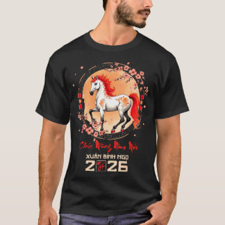Tet 2026 Vietnamese Year Horse Zodiac Lunar Chines T-Shirt