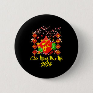 Tet 2026 Year Of The Horse Vietnamese Lunar New Ye 6 Cm Round Badge