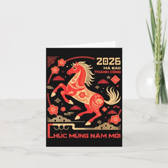 Tet 2026 Year Of The Horse Vietnamese Lunar New Ye Card (Front)