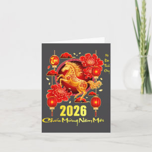 Tet 2026 Year Of The Horse Vietnamese Lunar New Ye Card