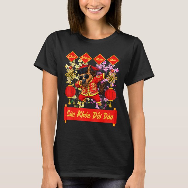 Tet Decoration 2026 Vietnamese Lunar New Year Hors T-Shirt (Front)