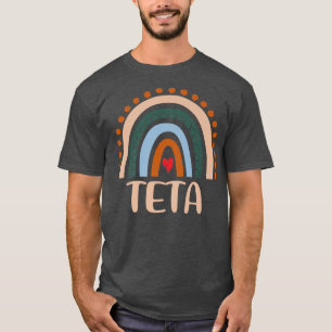 Teta Rainbow Grandma Cute Mothers Day Funny Teta T-Shirt
