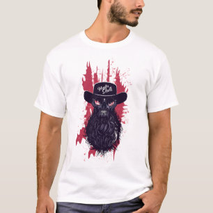 tete_de_mort_hipster_skull_barbu_moustache_crane_f T-Shirt