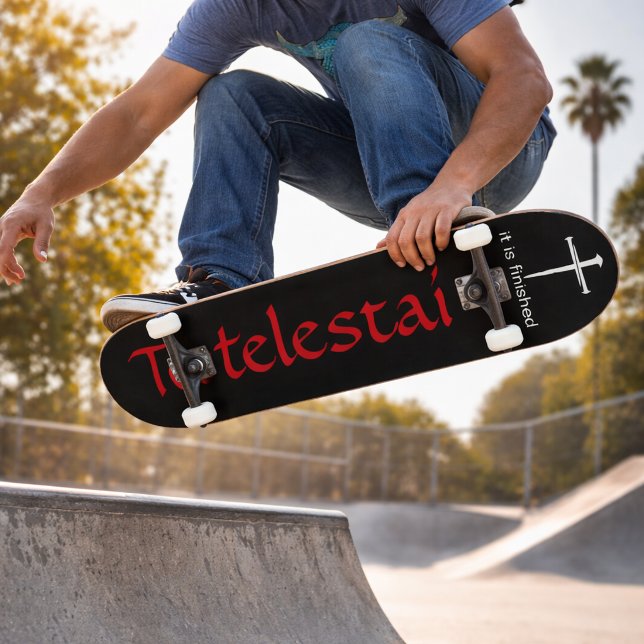 Tetelestai Three Nails Christian  Skateboard (Creator Uploaded)