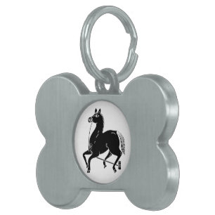 Tethered champion horse pet ID tag