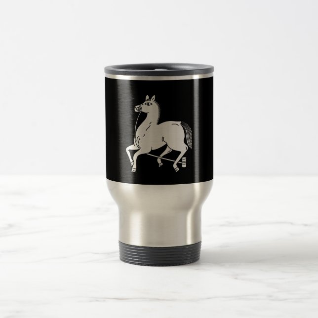 Tethered champion horse travel mug (Center)