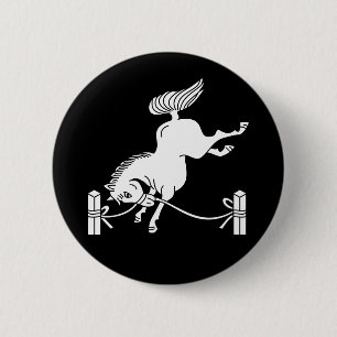 Tethered Soma horse 6 Cm Round Badge
