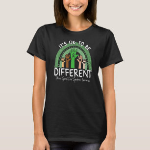 Tethered Spinal Cord Syndrome Awareness Green Rain T-Shirt
