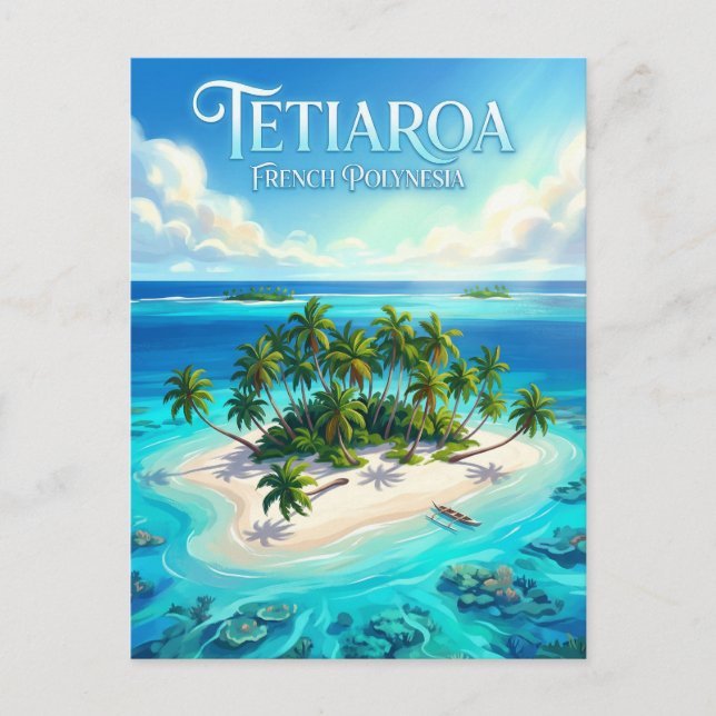 Tetiaroa Atoll French Polynesia Postcard (Front)