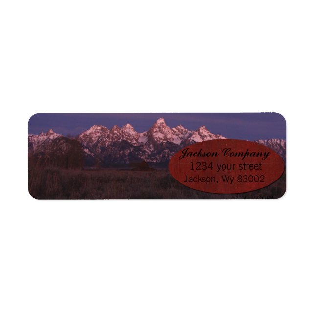 Teton address label (Front)