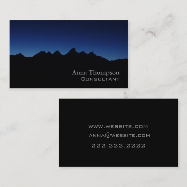 Teton blue business card (Front/Back)