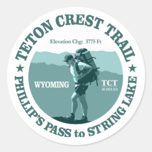 Teton Crest Trail (rd) Classic Round Sticker