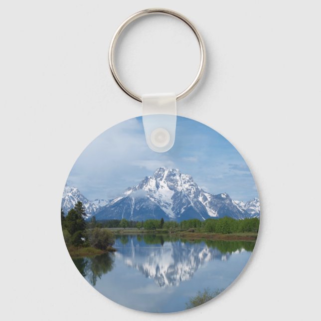 Teton Mountain Reflections Key Ring (Front)