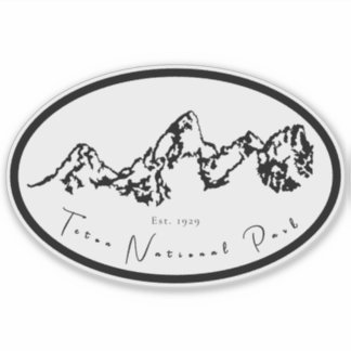 Teton National Park Minimal Vinyl Sticker