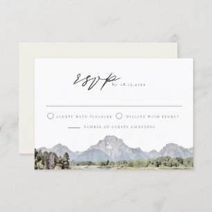 TETON NATIONAL PARK Skyline Destination RSVP Invitation