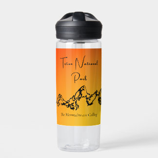 Teton National Park Sunset Colours 20oz Straw Water Bottle