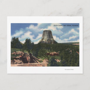 Teton National Park, WY - Devil's Tower near Postcard