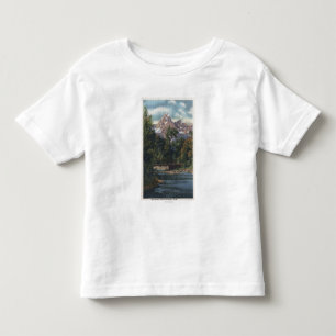 Teton National Park, WY - Twin Peaks View Toddler T-Shirt