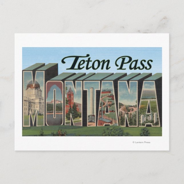 Teton Pass, Montana Postcard (Front)
