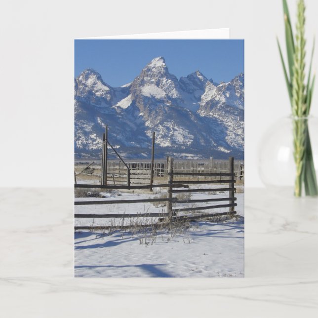 Teton Ranch Winter All Occasion Greeting Card (Front)