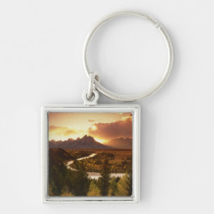 Teton Range at sunset, from Snake River Key Ring