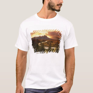 Teton Range at sunset, from Snake River T-Shirt