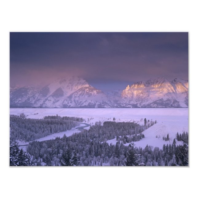 Teton Range from Snake River Overlook, Grand Photo Print (Front)