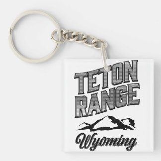 Teton Range, Wyoming Photo Print Key Ring