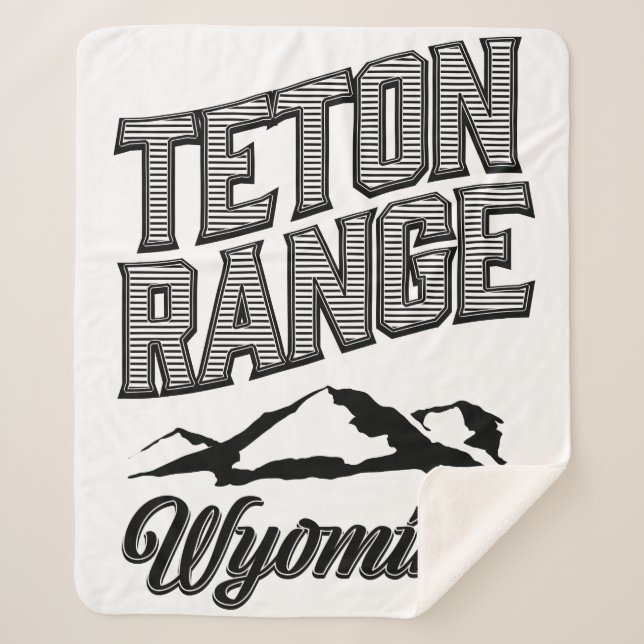 Teton Range, Wyoming Sherpa Blanket (Front)