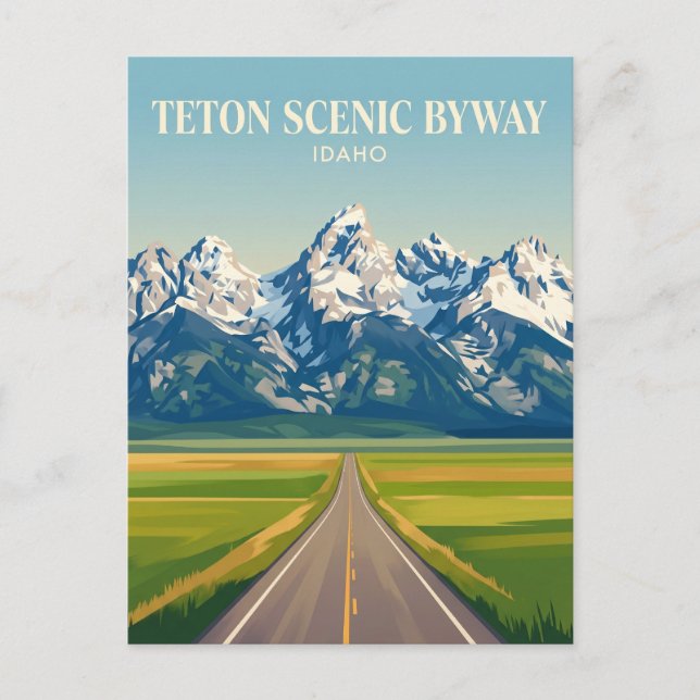 Teton Scenic Byway Idaho Postcard (Front)