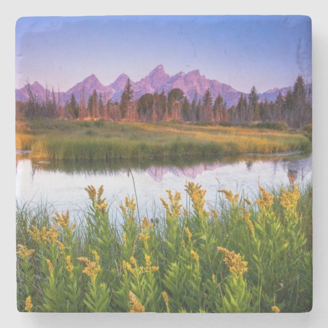 Teton Sunrise Stone Coaster (Front)