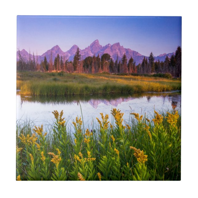 Teton Sunrise Tile (Front)