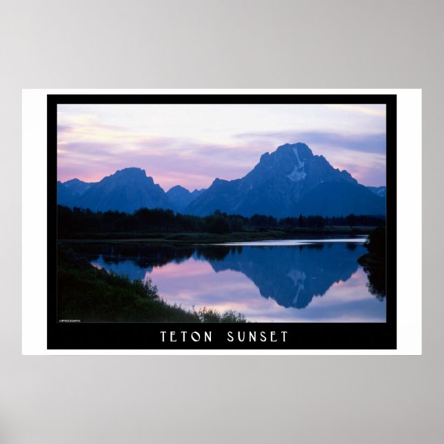 Teton Sunset Poster (Front)