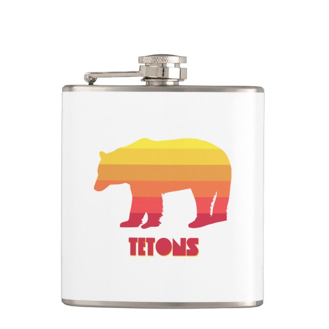 Tetons Bear Hip Flask (Front)