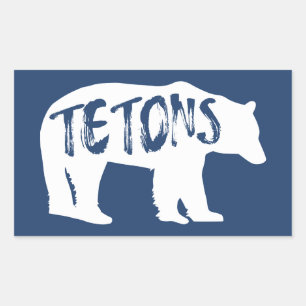 Tetons Bear Rectangular Sticker