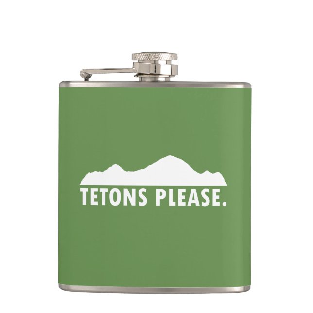 Tetons Please Hip Flask (Front)
