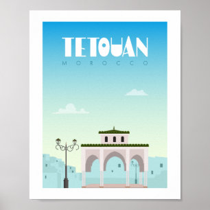 Tetouan city morocco poster