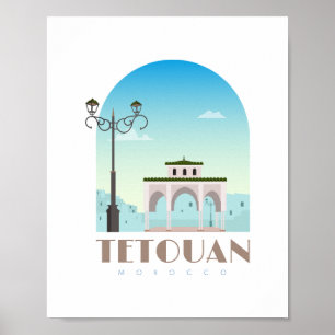 Tetouan city morocco Skyline Poster