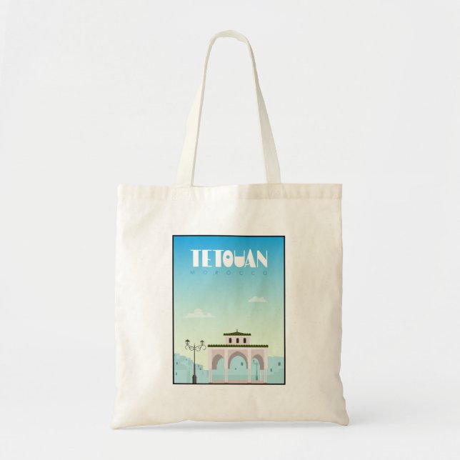 Tetouan city, Morocco travel poster  Tote Bag (Front)