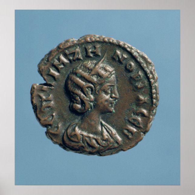 Tetrachm  of Zenobia, Queen of Palmyra Poster (Front)