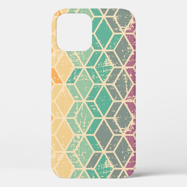 Tetragonal Geometric Grunge Seamless Pattern Case-Mate iPhone Case (Back)