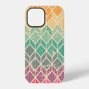 Tetragonal Geometric Grunge Seamless Pattern iPhone 12 Case
