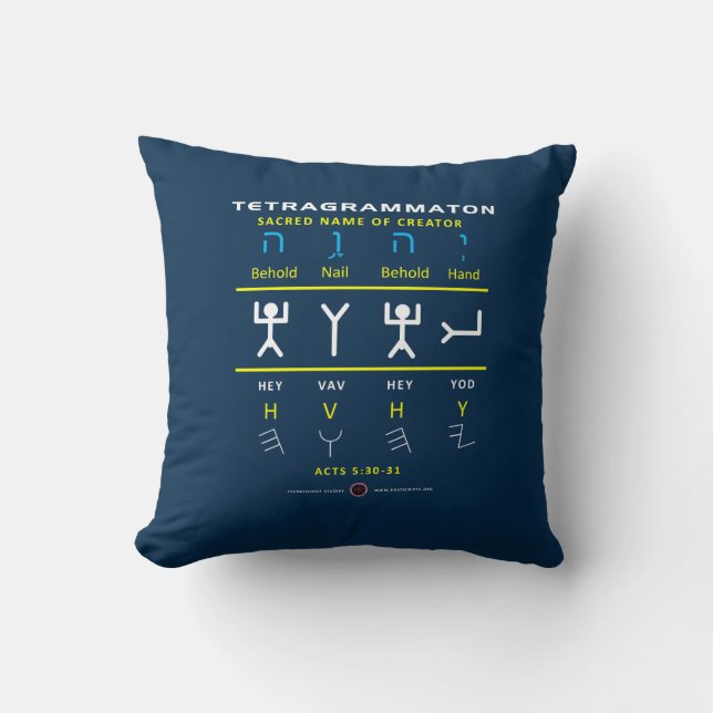 Tetragrammaton YHVH Cushion (Front)