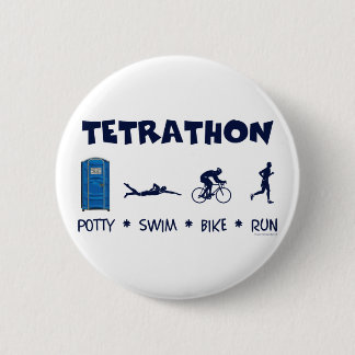 Tetrathon Triathlon T-shirt 6 Cm Round Badge