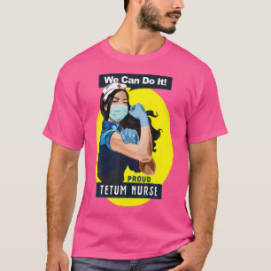 Tetum Proud Frontline Worker Rosie Riveter Nurse D T-Shirt
