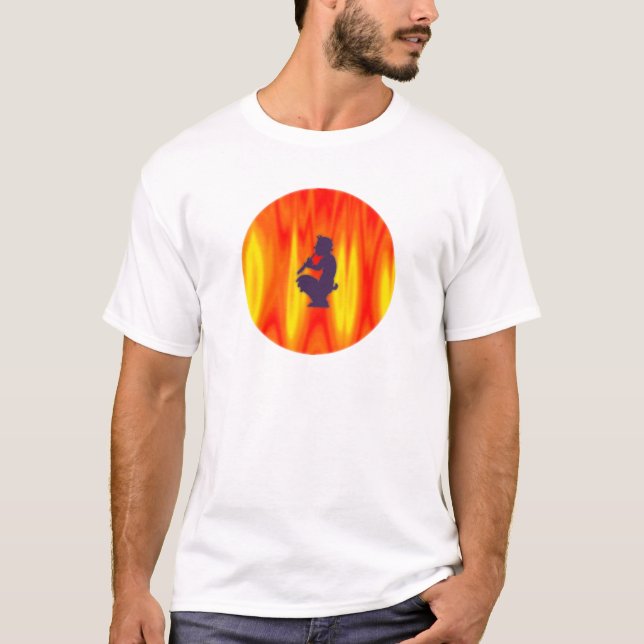 Teufel Flöte devil flute Pan T-Shirt (Front)